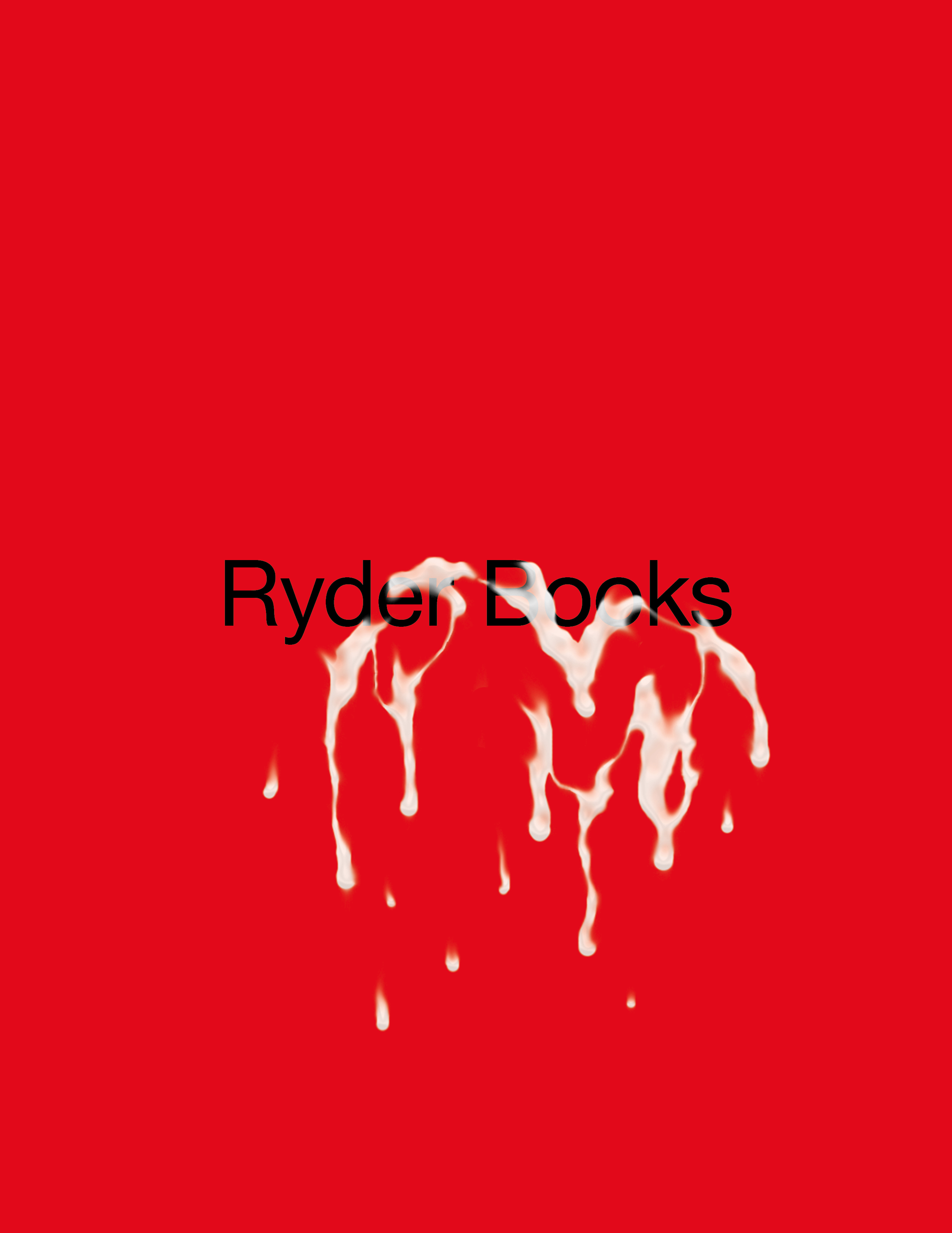 Red book wrapping with a dripping white heart over the Ryder Books logo, K.Budrys monograph